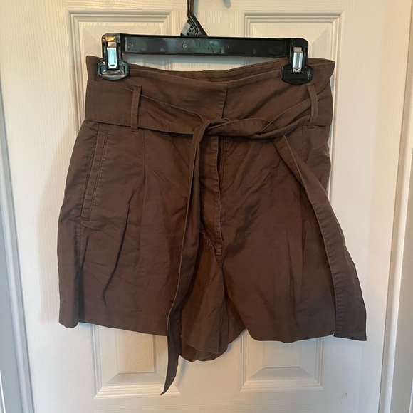 Babaton Brown/Green Shorts with Belt - Picture 1 of 1
